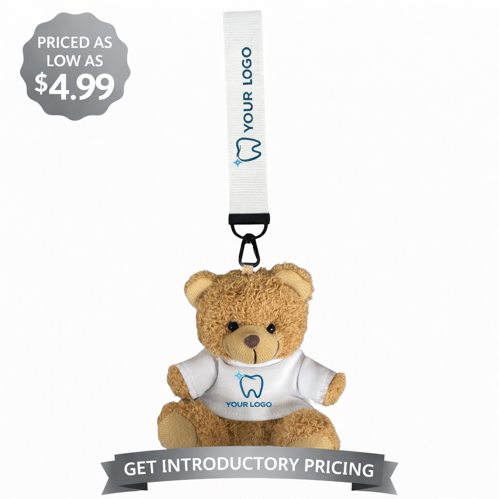 SMILE HQ SMALL PLUSHIE BEAR WITH LANYARD + YOUR LOGO