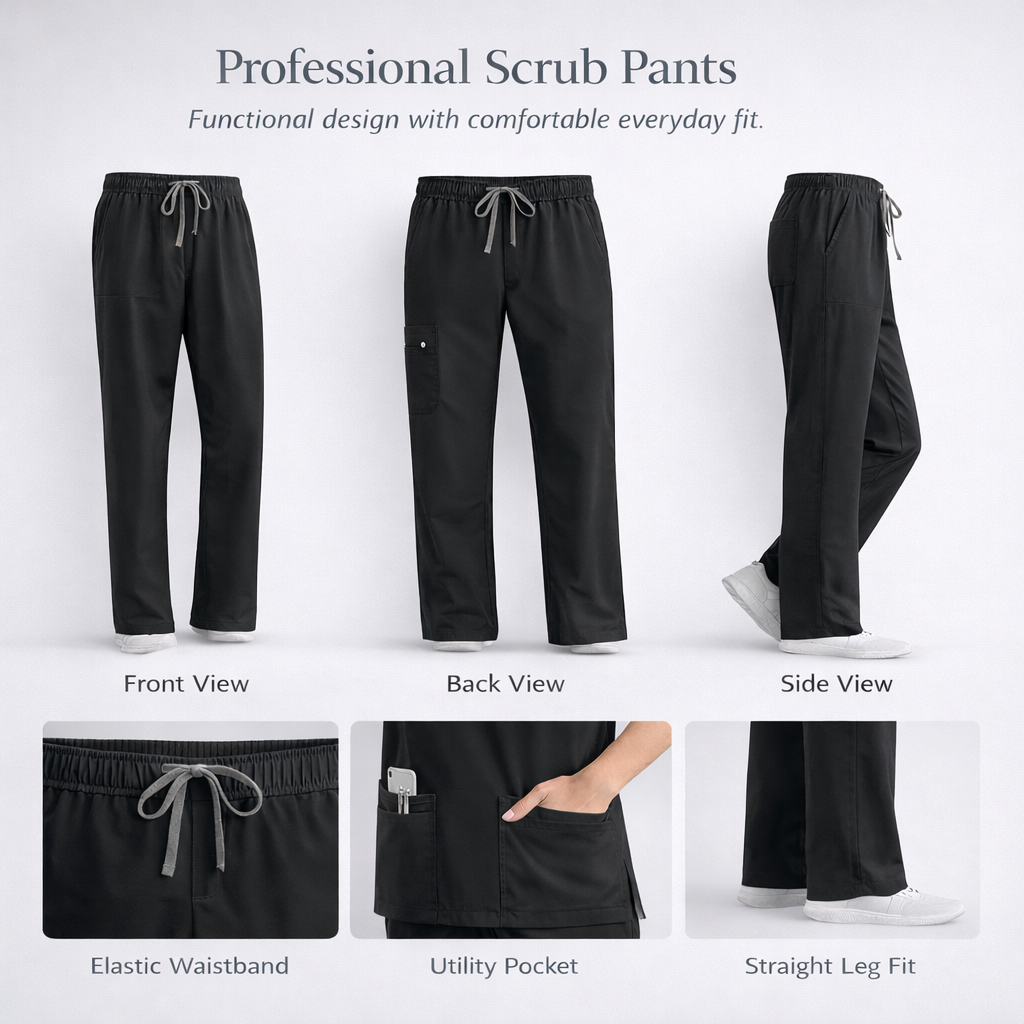 SMILE HQ PREMIUM UNISEX SCRUBS - WRINKLE RESISTANT