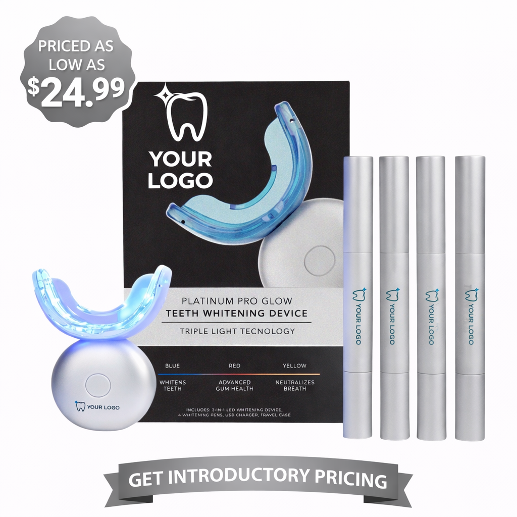 SMILE HQ LUMICORE LED TEETH WHITENING SYSTEM + YOUR LOGO
