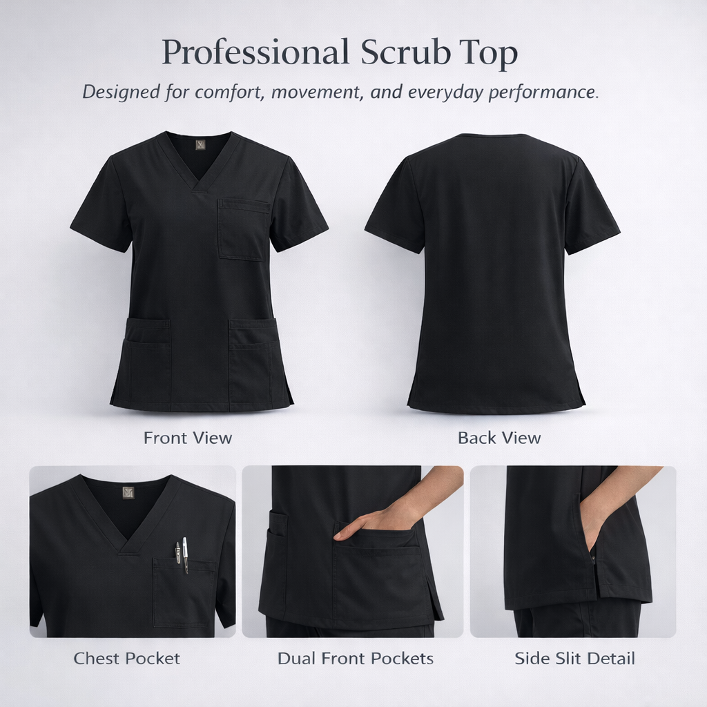 SMILE HQ PREMIUM UNISEX SCRUBS - WRINKLE RESISTANT