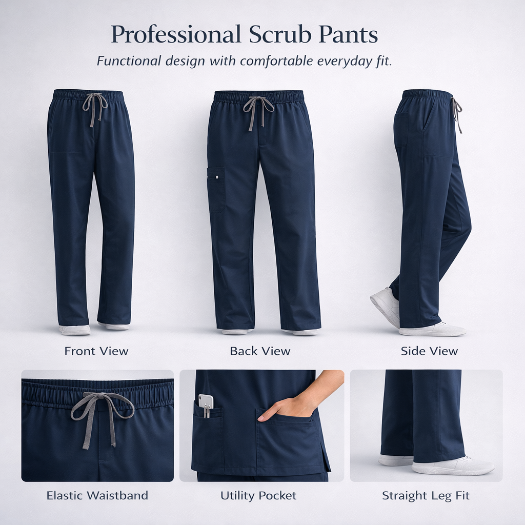 SMILE HQ PREMIUM UNISEX SCRUBS - WRINKLE RESISTANT