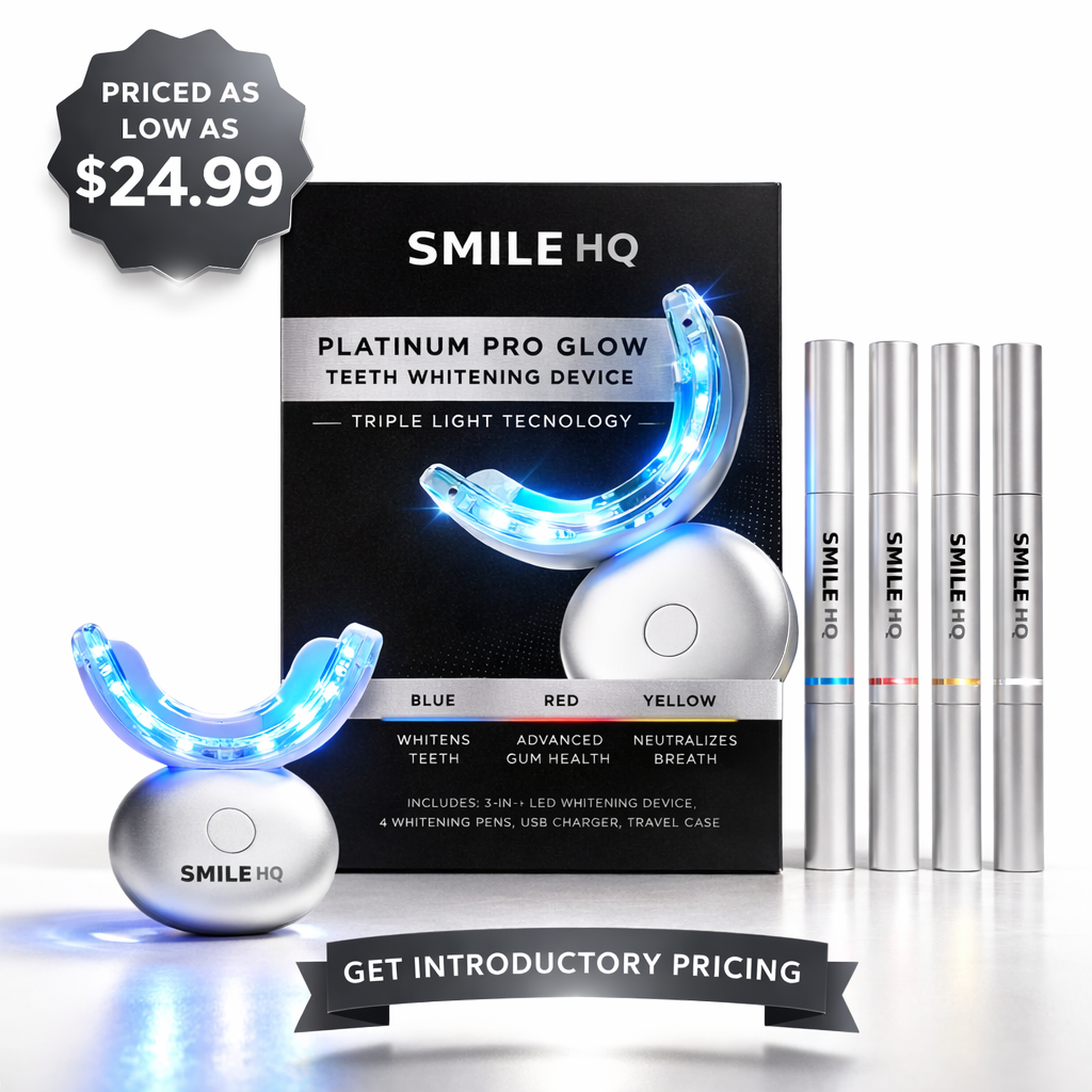 SMILE HQ LUMICORE LED TEETH WHITENING SYSTEM- 1000 UNITS WITH 2 COLOR LOGO