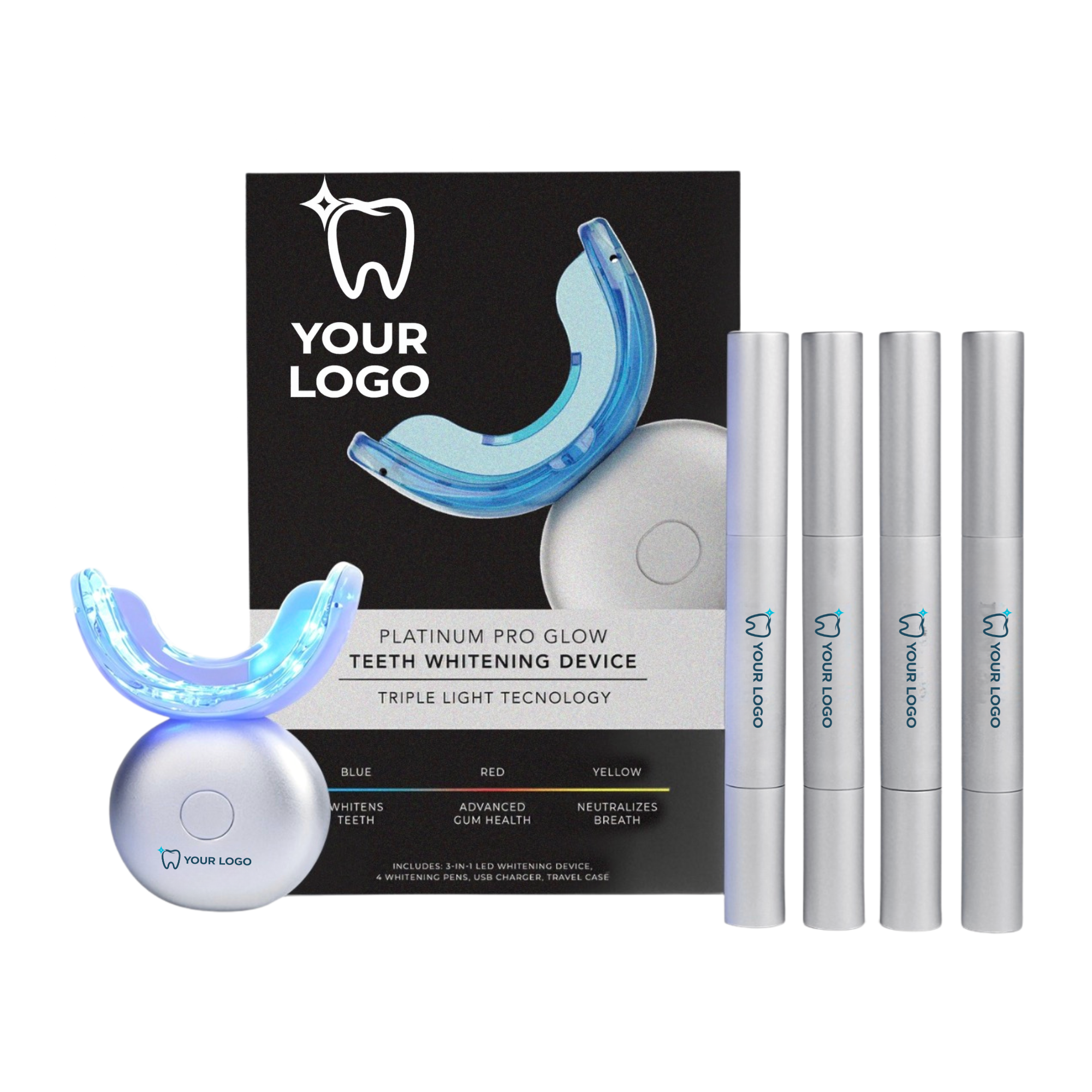 SMILE HQ LUMICORE LED TEETH WHITENING SYSTEM + YOUR LOGO