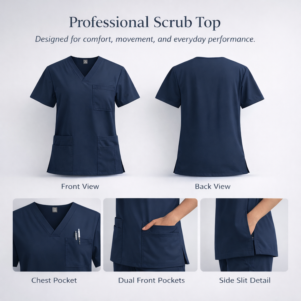 SMILE HQ PREMIUM UNISEX SCRUBS - WRINKLE RESISTANT